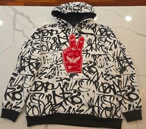 Bleeker & Mercer Grafitti Hoodie Sweatshirt Mens Size 2X
